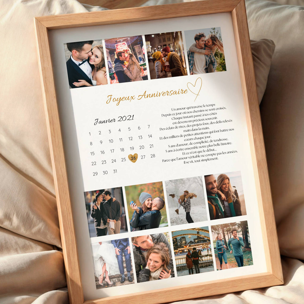 Affiche couple date de rencontre personnalisée