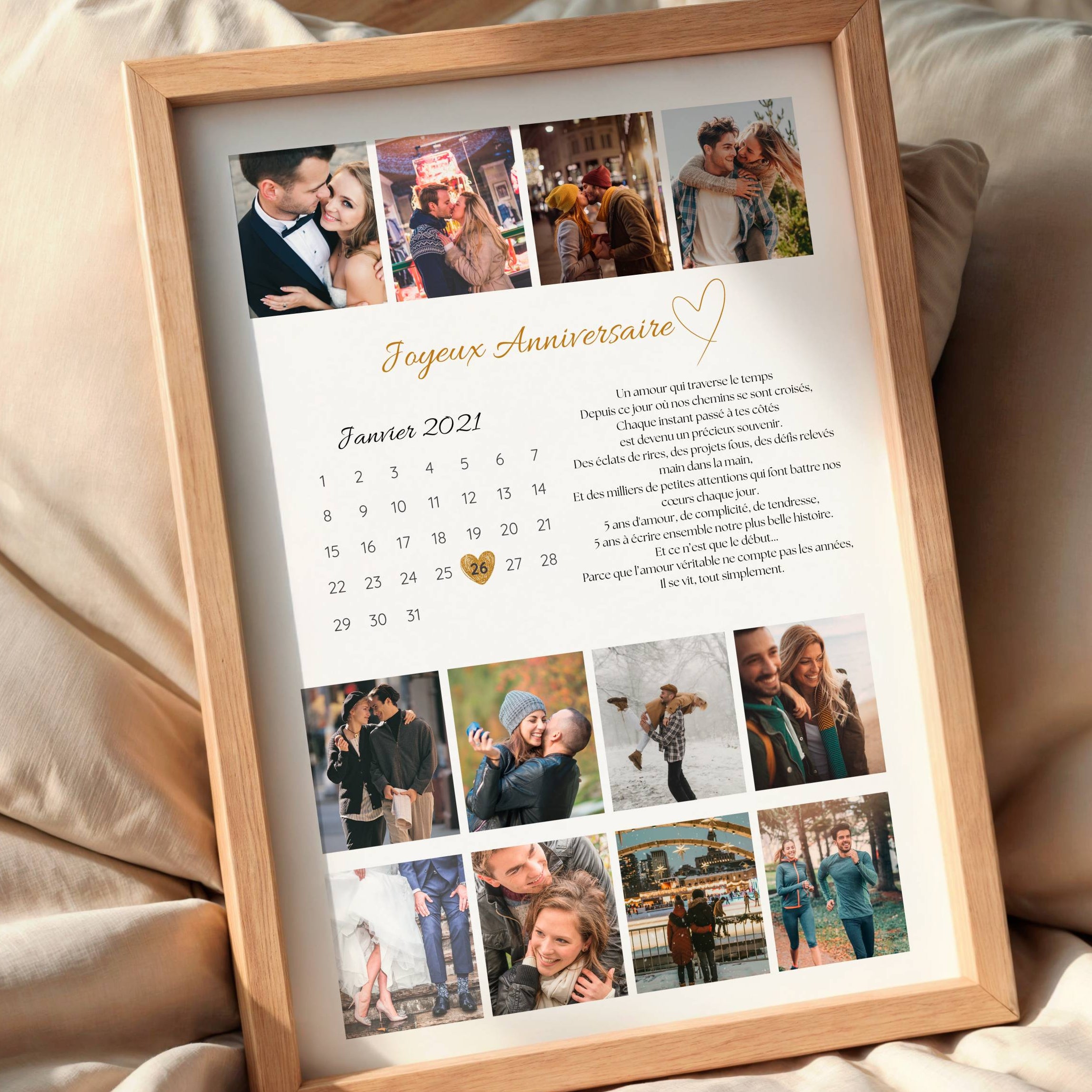 Affiche couple date de rencontre personnalisée