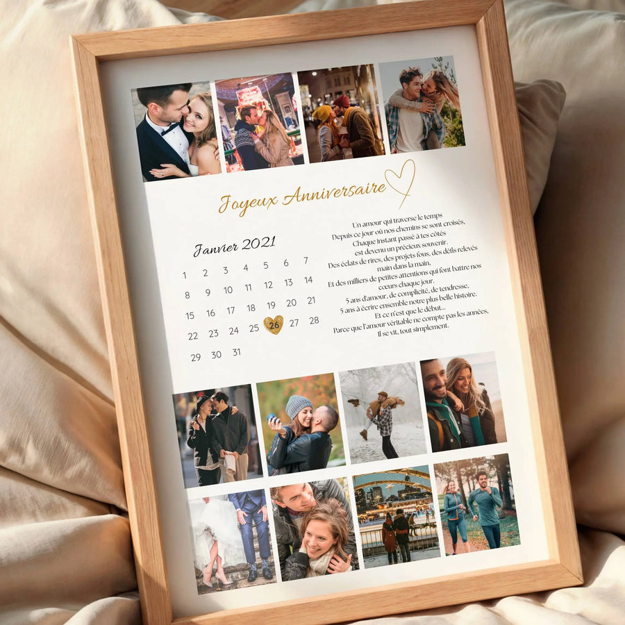 Affiche couple date de rencontre personnalisée