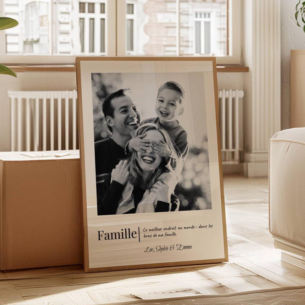 Affiche famille encadrée décoration murale salon ou chambre