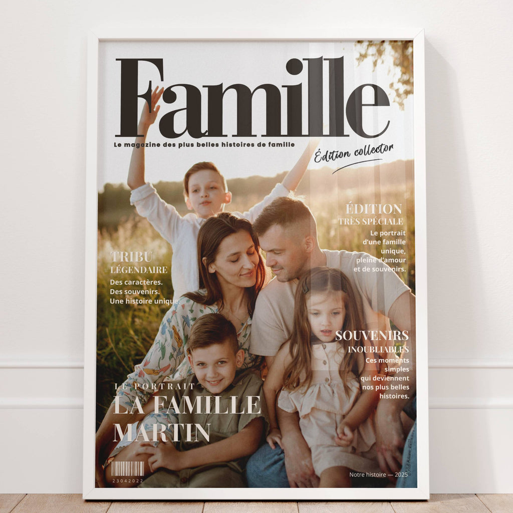 affiche magazine famille personnalisée