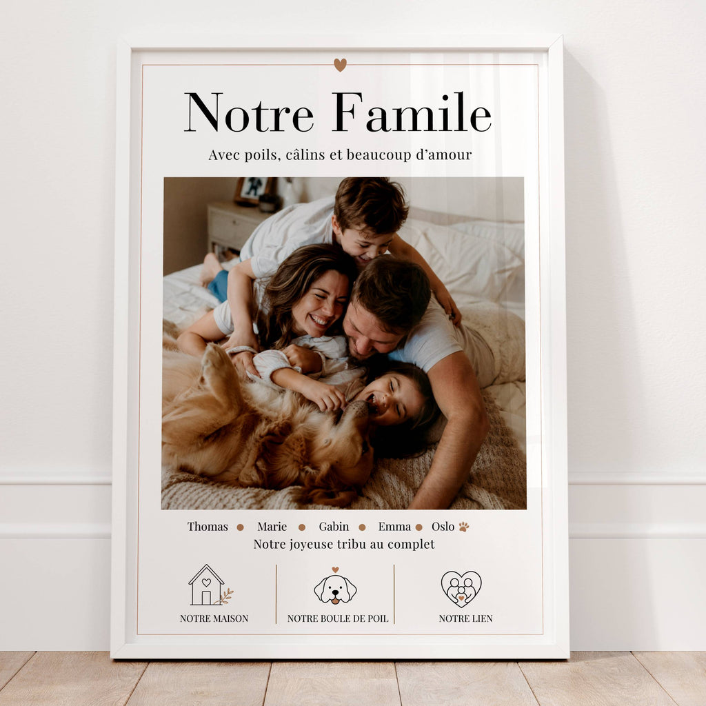 cadeau famille personnalisé avec photo