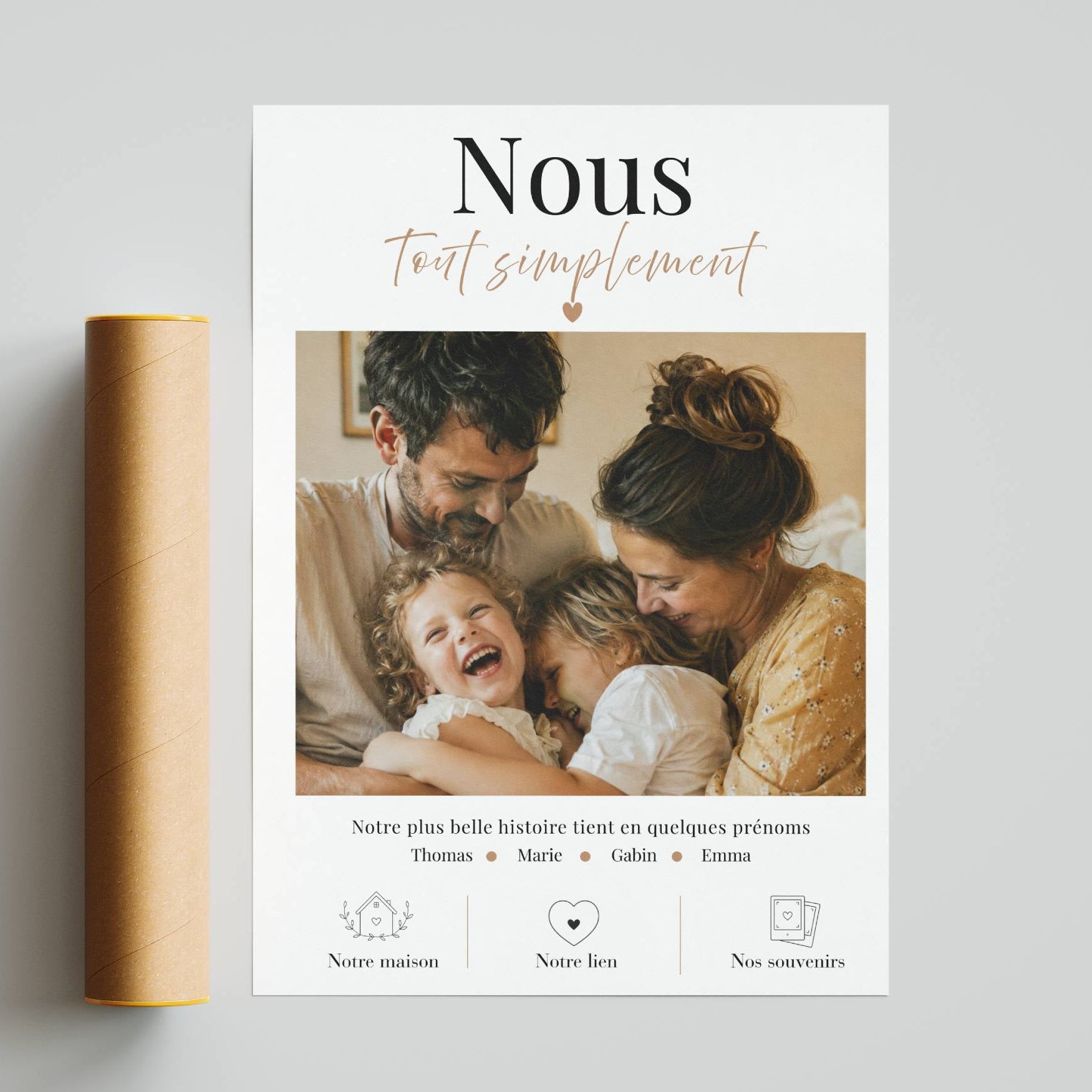 affiche personnalisée famille