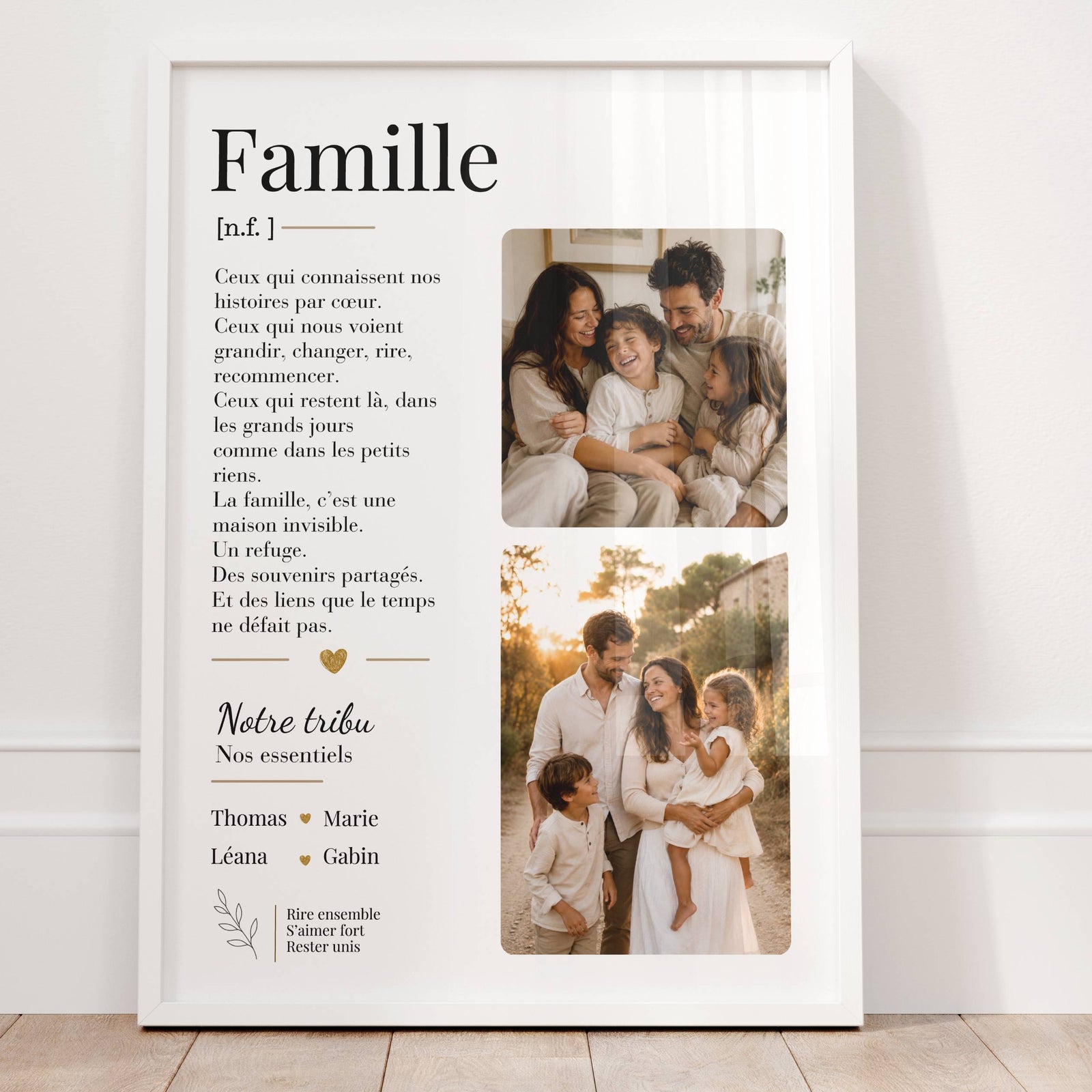 Affiche personnalisée offerte en cadeau
