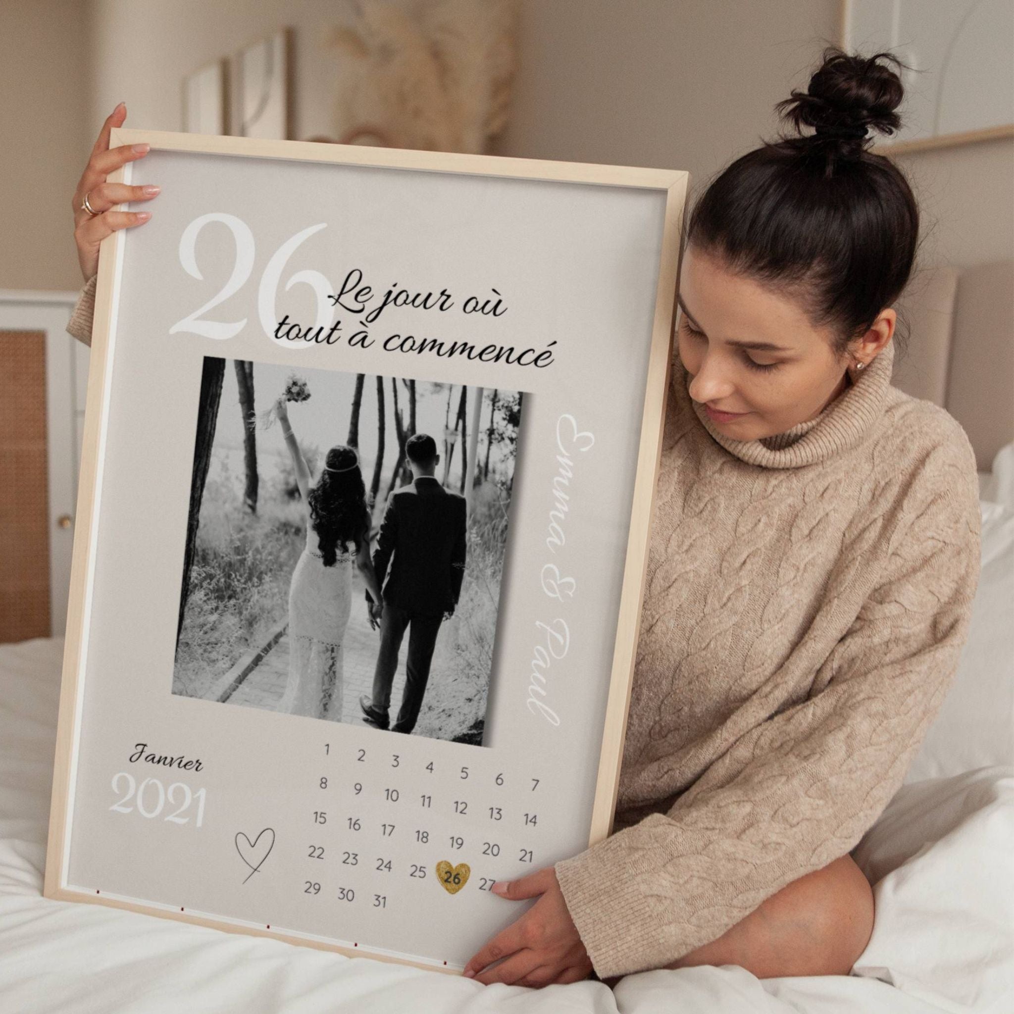 Affiche Personnalisée – Anniversaire de couple, mariage ou date de rencontre