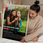 Cadeau meilleure amie personnalisé affiche photo souvenir amitié unique et original