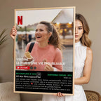 Affiche anniversaire femme personnalisée style cinéma Netflix avec texte et photos souvenir