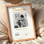 Cadeau original pour parrain personnalisé avec photo