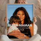 Affiche famille personnalisée style film pour maman