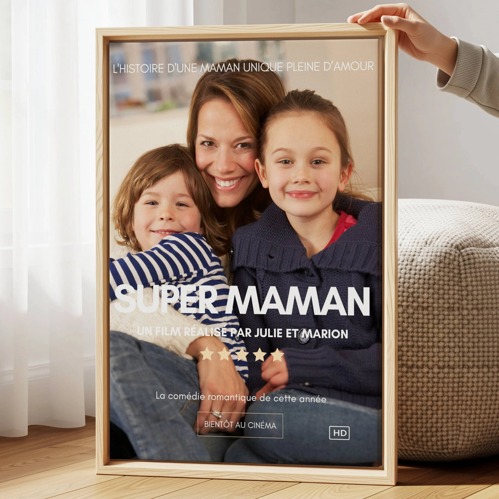 Affiche Maman personnalisée avec photo et prénoms des enfants