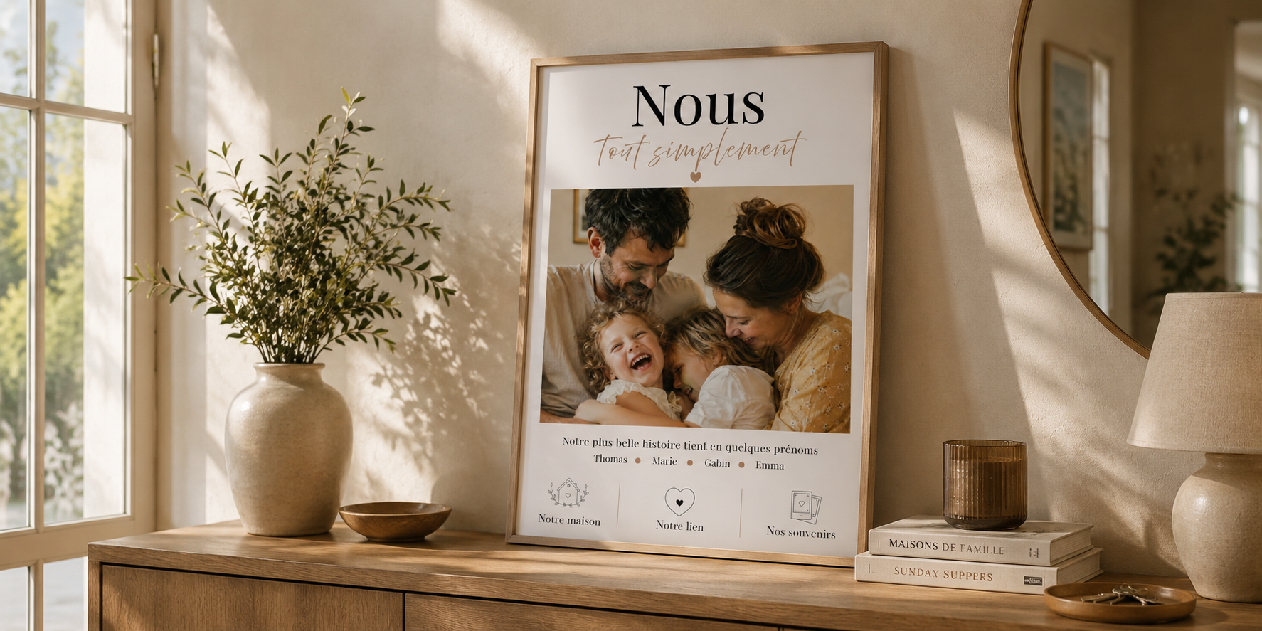 Affiches personnalisées Mlle Créative dans un intérieur chaleureux