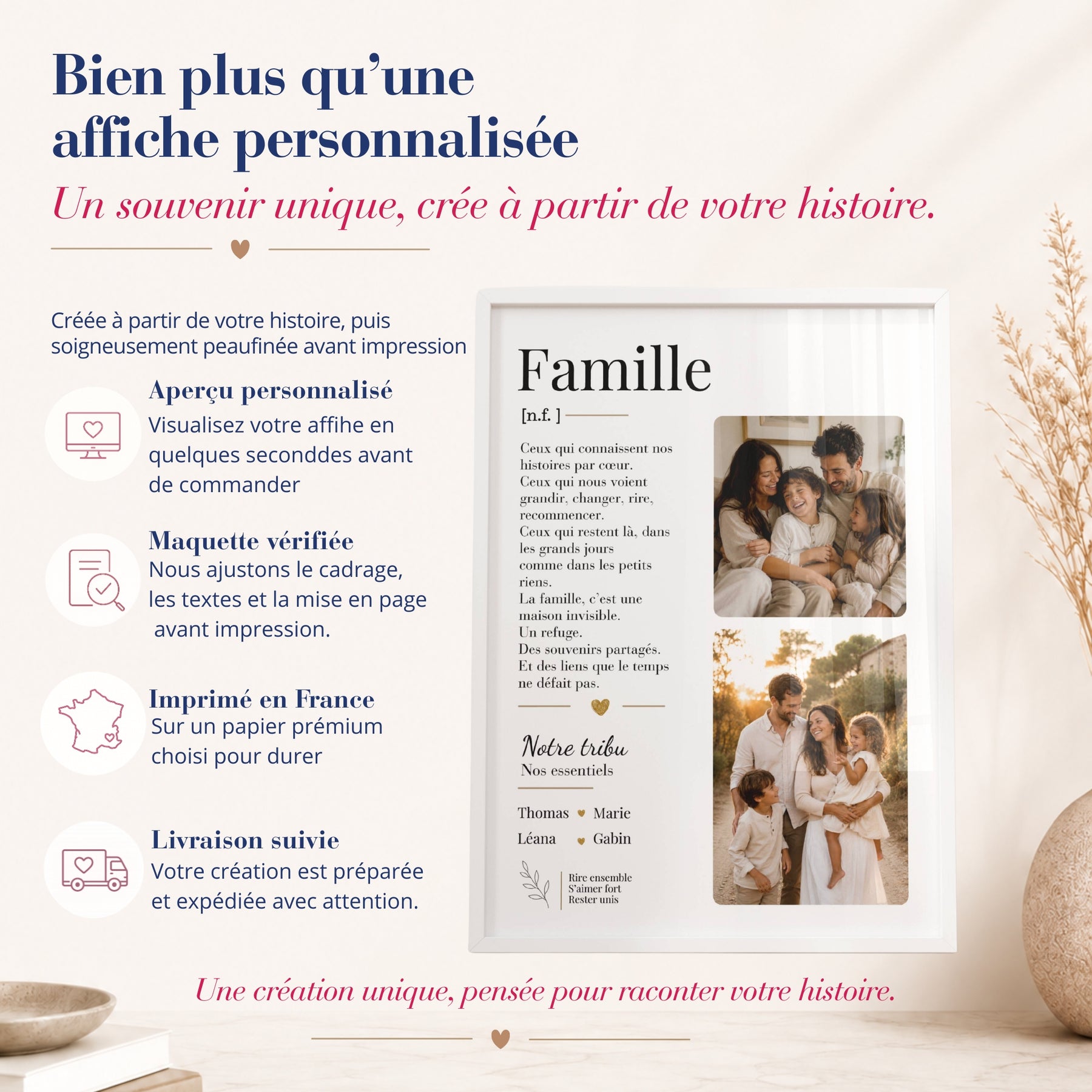 Affiche famille personnalisée
