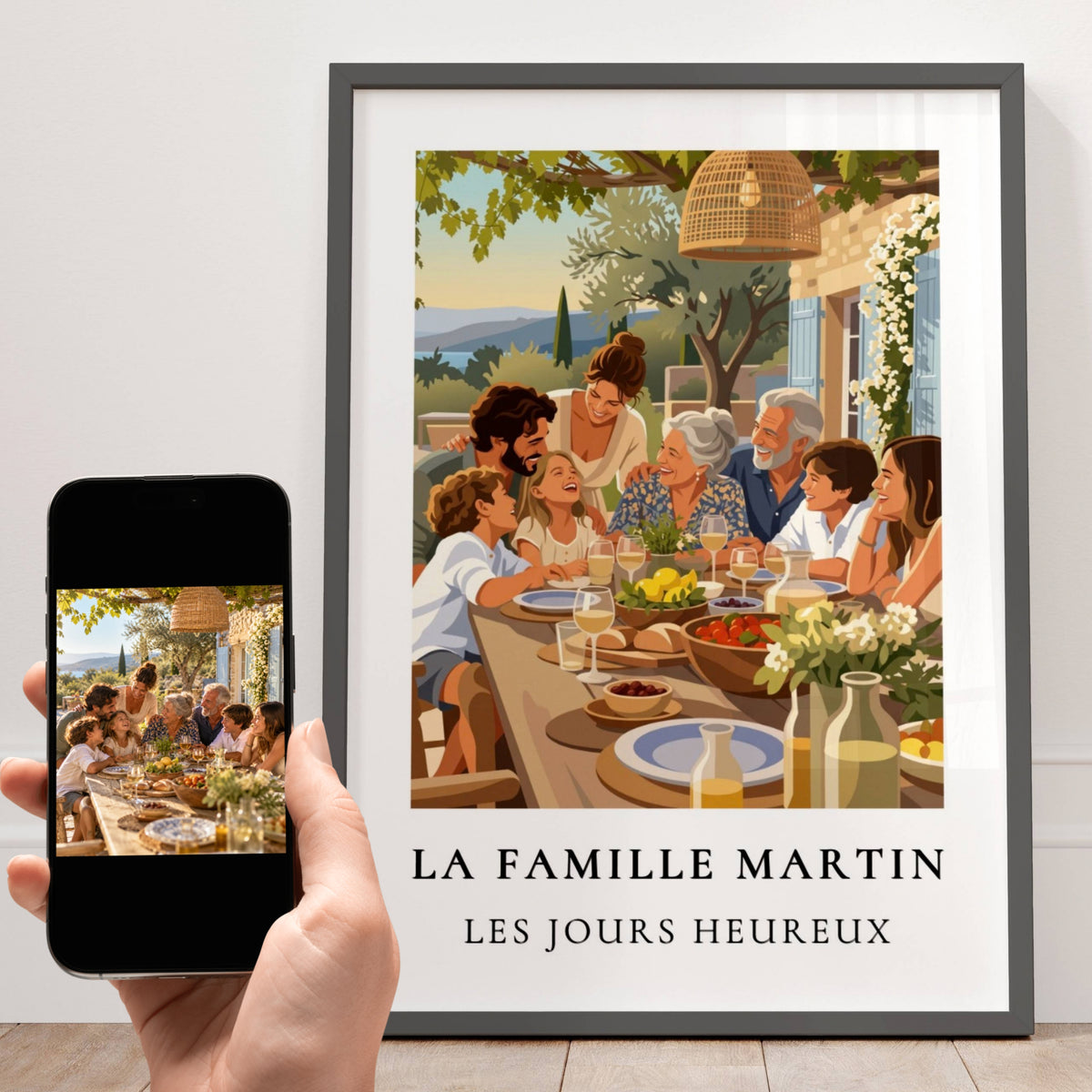 affiche famille personnalisée avec photo