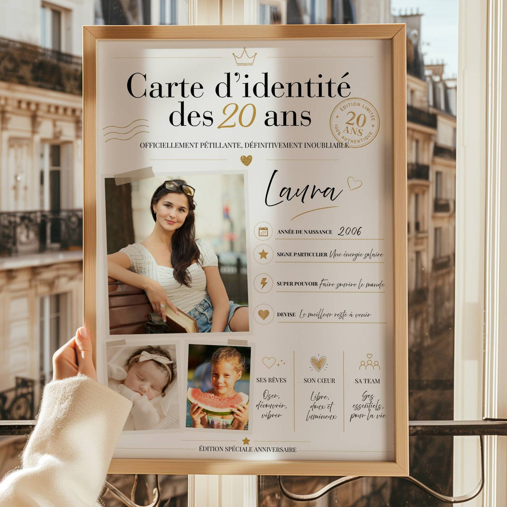 cadeau 20 ans femme personnalisé
