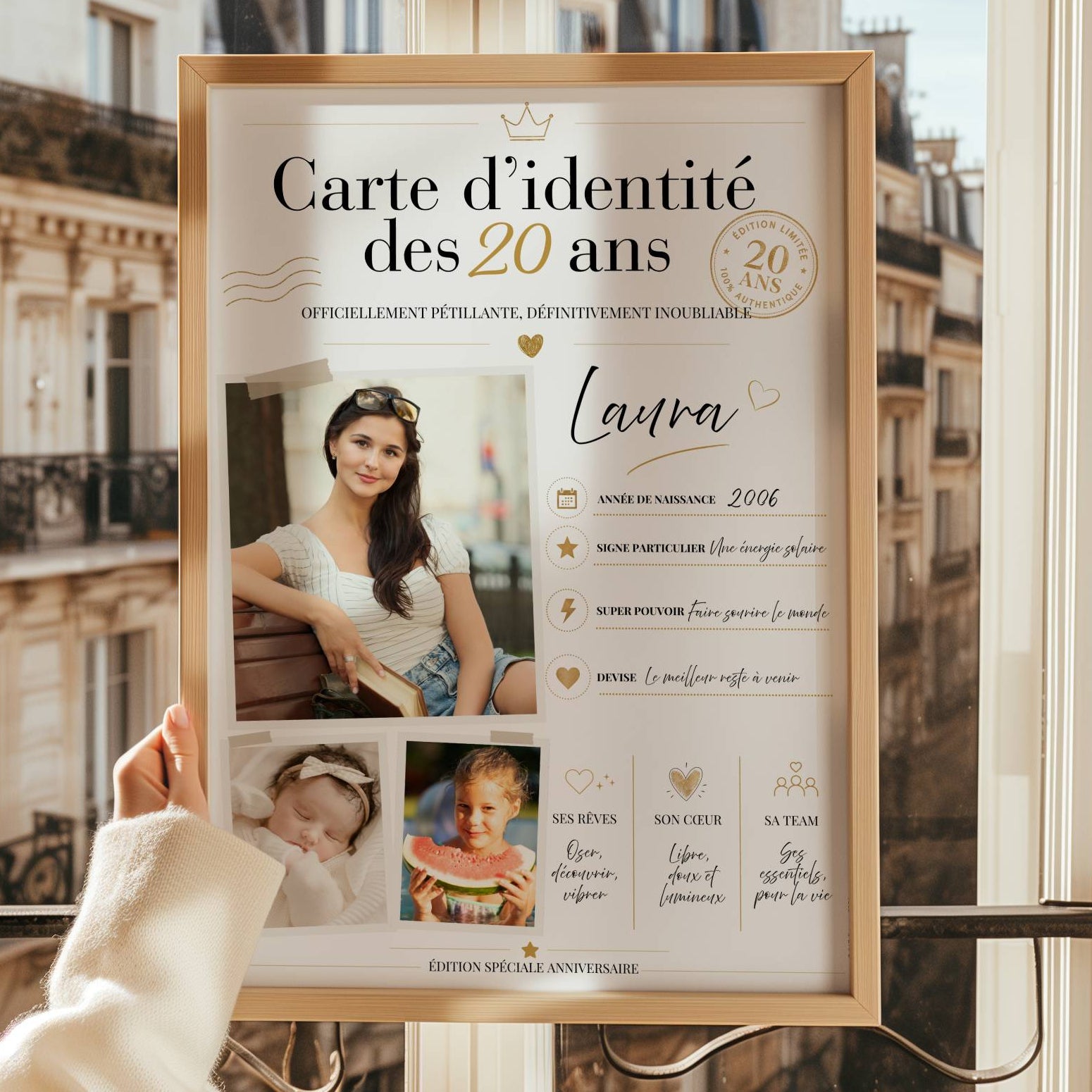 cadeau 20 ans femme personnalisé