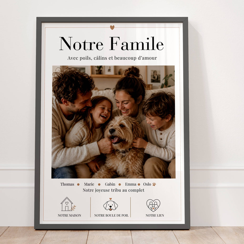 affiche Notre Famille personnalisée