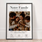 affiche Notre Famille personnalisée