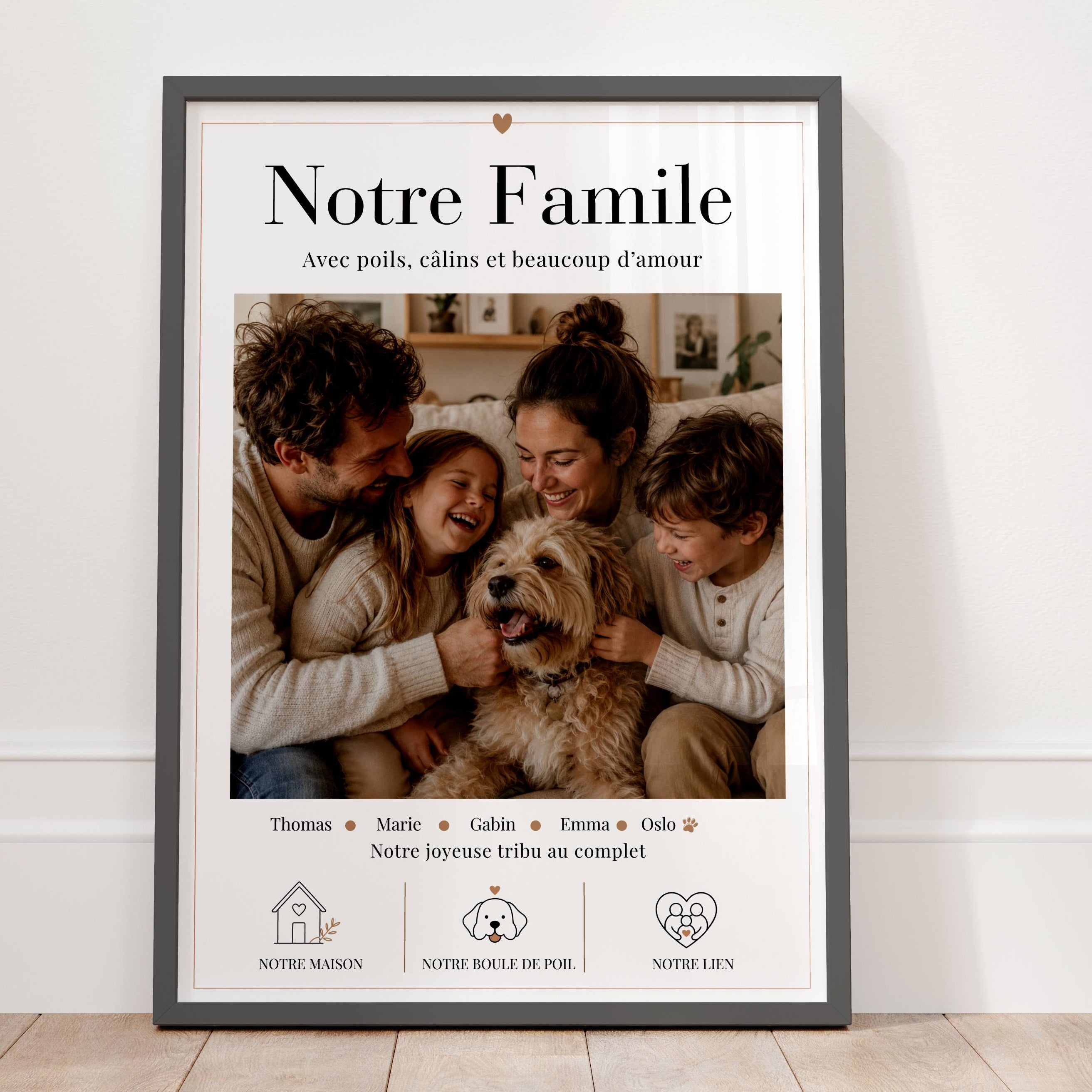 affiche Notre Famille personnalisée