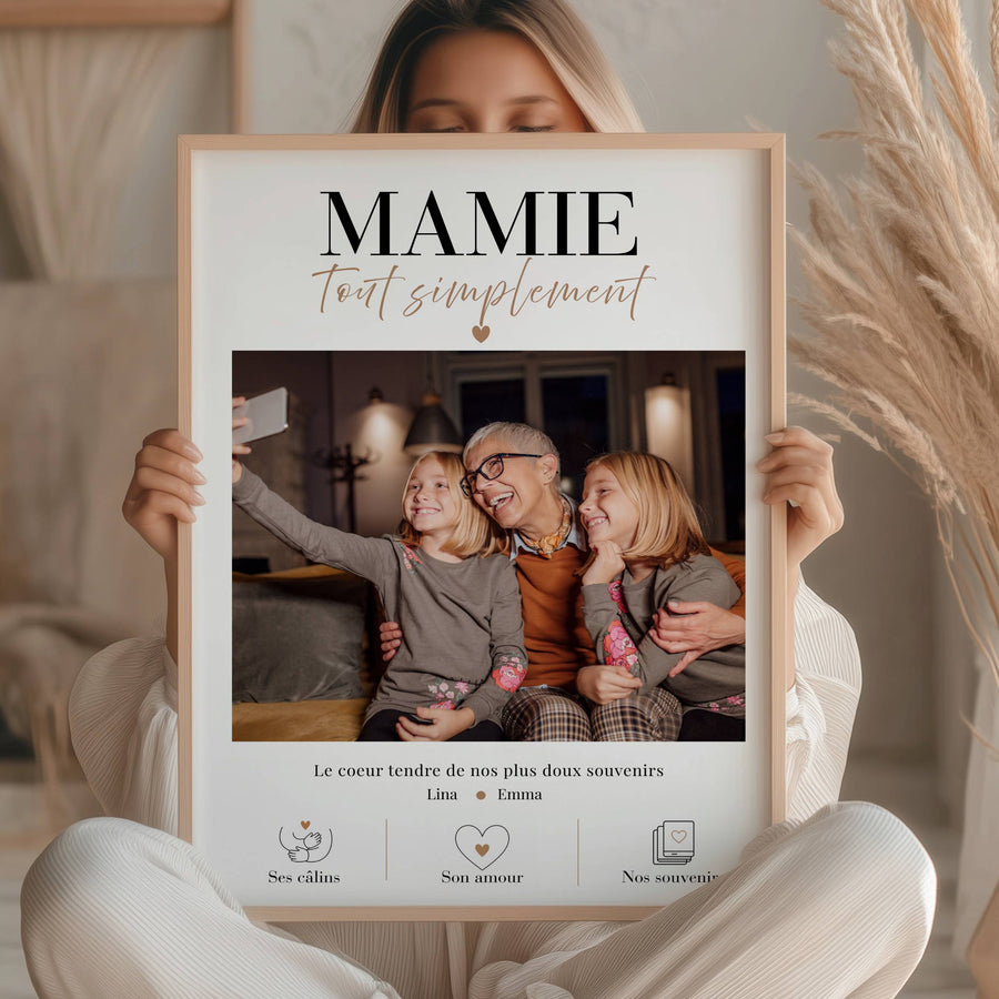 cadeau mamie personnalisé avec photo,