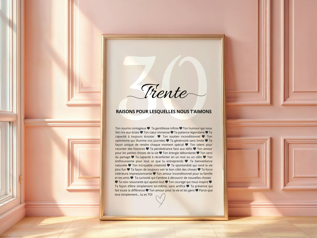 Carte anniversaire 30 ans 