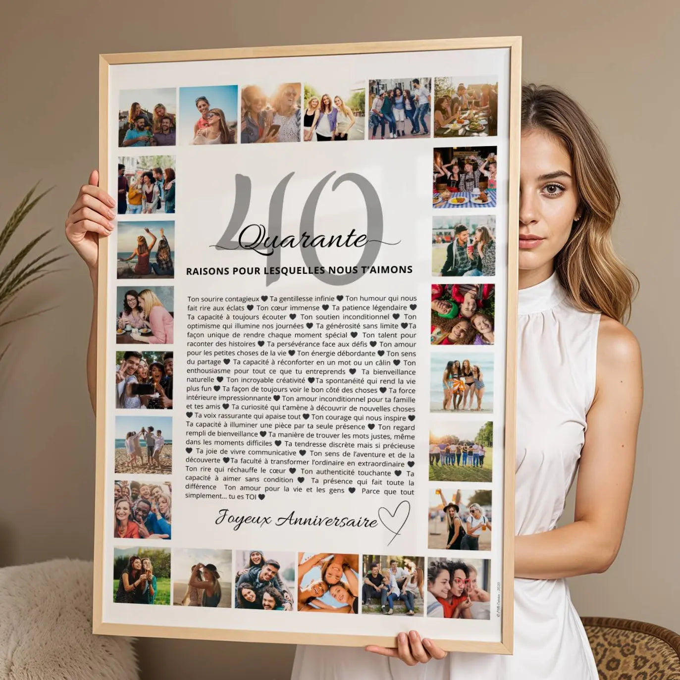 Idée cadeau femme personnalisée avec photos prête à offrir