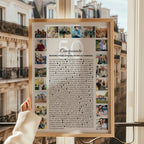 Cadeau 50 ans personnalisé avec photos – affiche anniversaire émotion