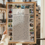 Cadeau anniversaire 60 ans homme unique avec affiche personnalisée 60 raisons et photos souvenir