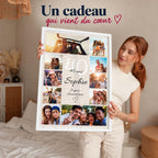 Affiche anniversaire 40 ans personnalisée avec photos