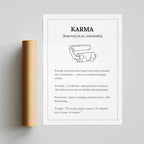 Affiche pour toilettes – texte humoristique karma
