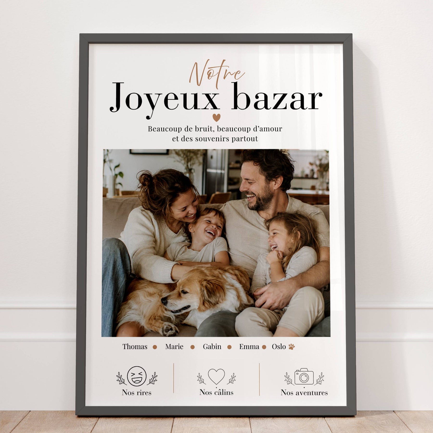 affiche famille personnalisée avec photo