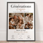 cadeau grands-parents personnalisé avec photos