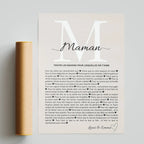 Affiche maman personnalisée 30 raisons pour lesquelles on t’aime idée cadeau fête des mères