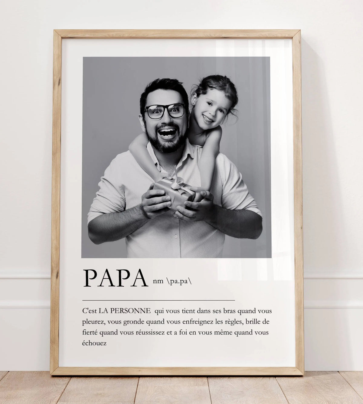 Affiche définition Papa personnalisée