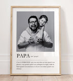Poster Fête des Pères personnalisé – photo noir et blanc