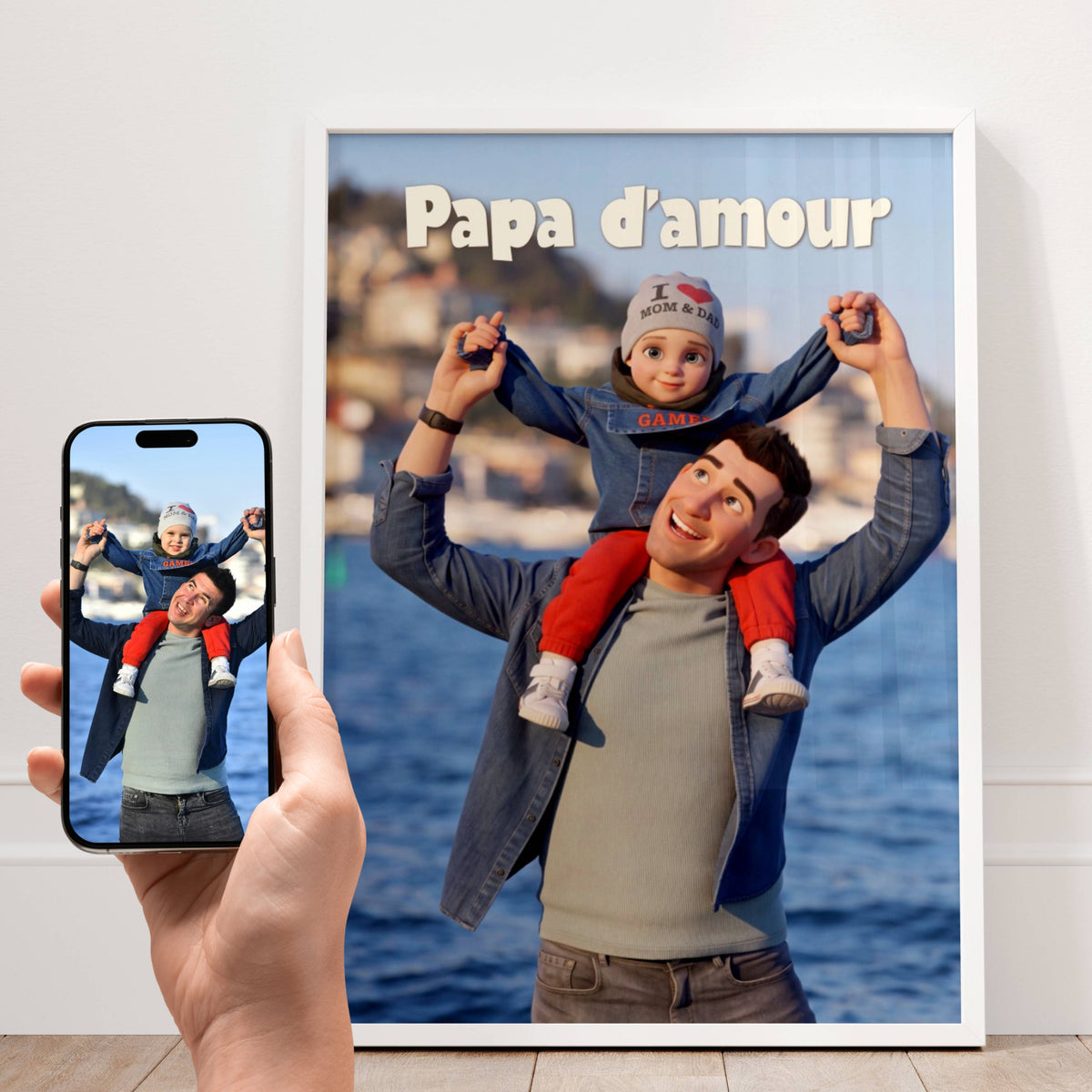 Affiche Papa d’amour personnalisée