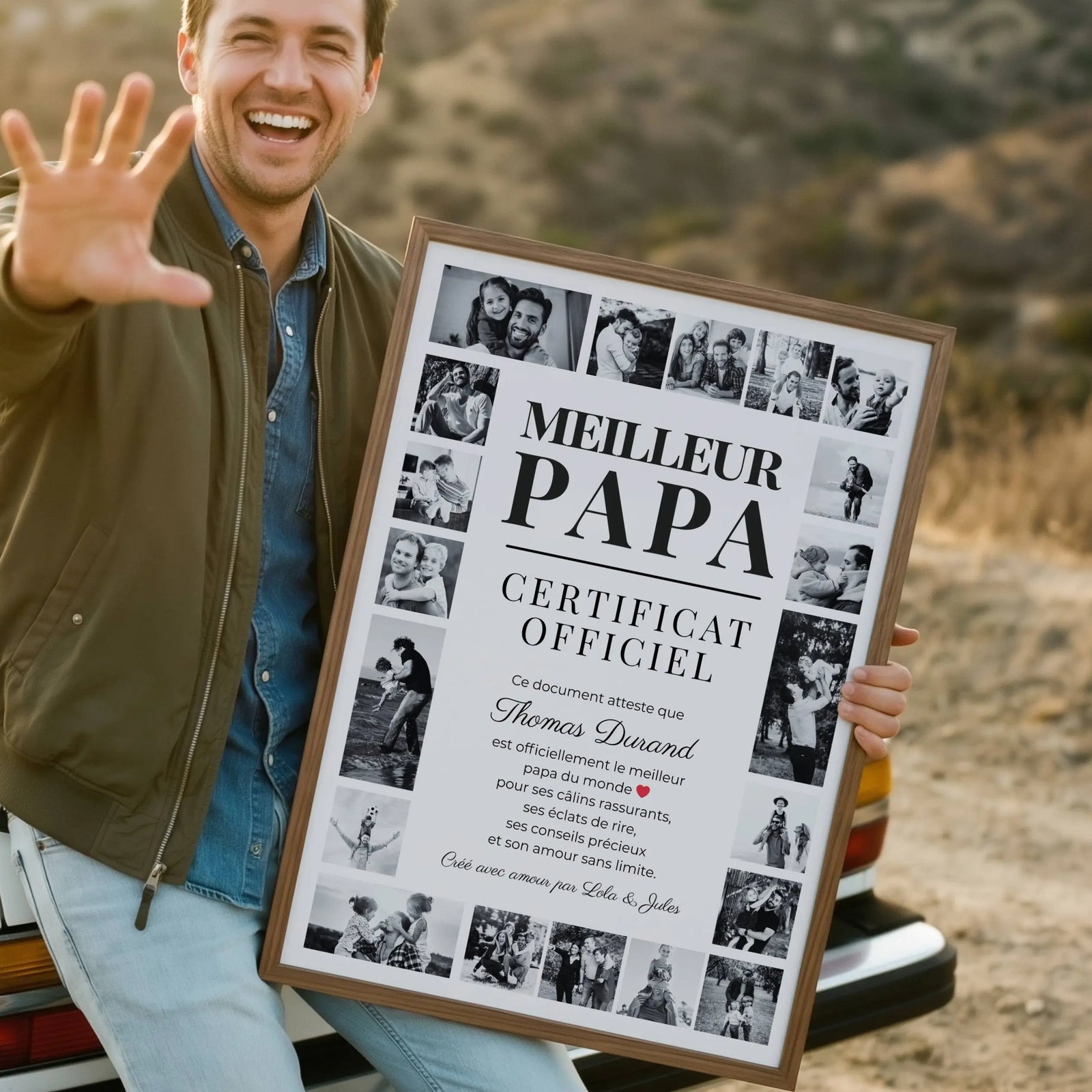 Affiche personnalisée offerte en cadeau