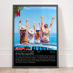 Cadeau parents personnalisé avec affiche photo style Netflix et souvenirs de famille pleins d’émotion