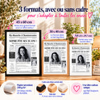 Gazette anniversaire 30 ans disponible en A4, 30x40 et 45x60 cm avec ou sans cadre