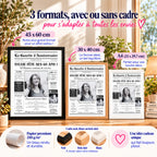 Gazette anniversaire 60 ans disponible en A4, 30x40 et 45x60 cm avec ou sans cadre