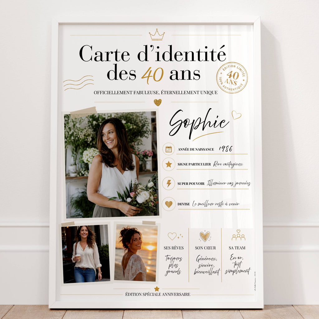 cadeau femme 40 ans avec photo