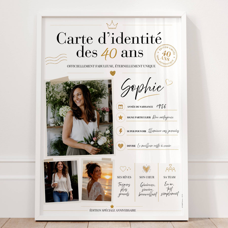cadeau femme 40 ans avec photo