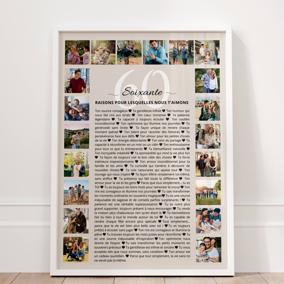 Affiche 60 personnalisée