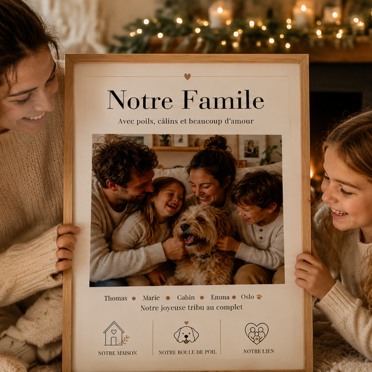 Affiche anniversaire personnalisée avec photos prête à offrir