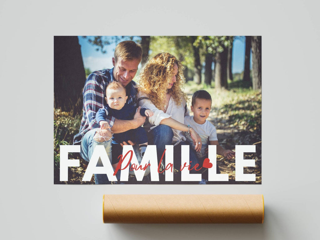 Affiche famille personnalisée Famille pour la vie