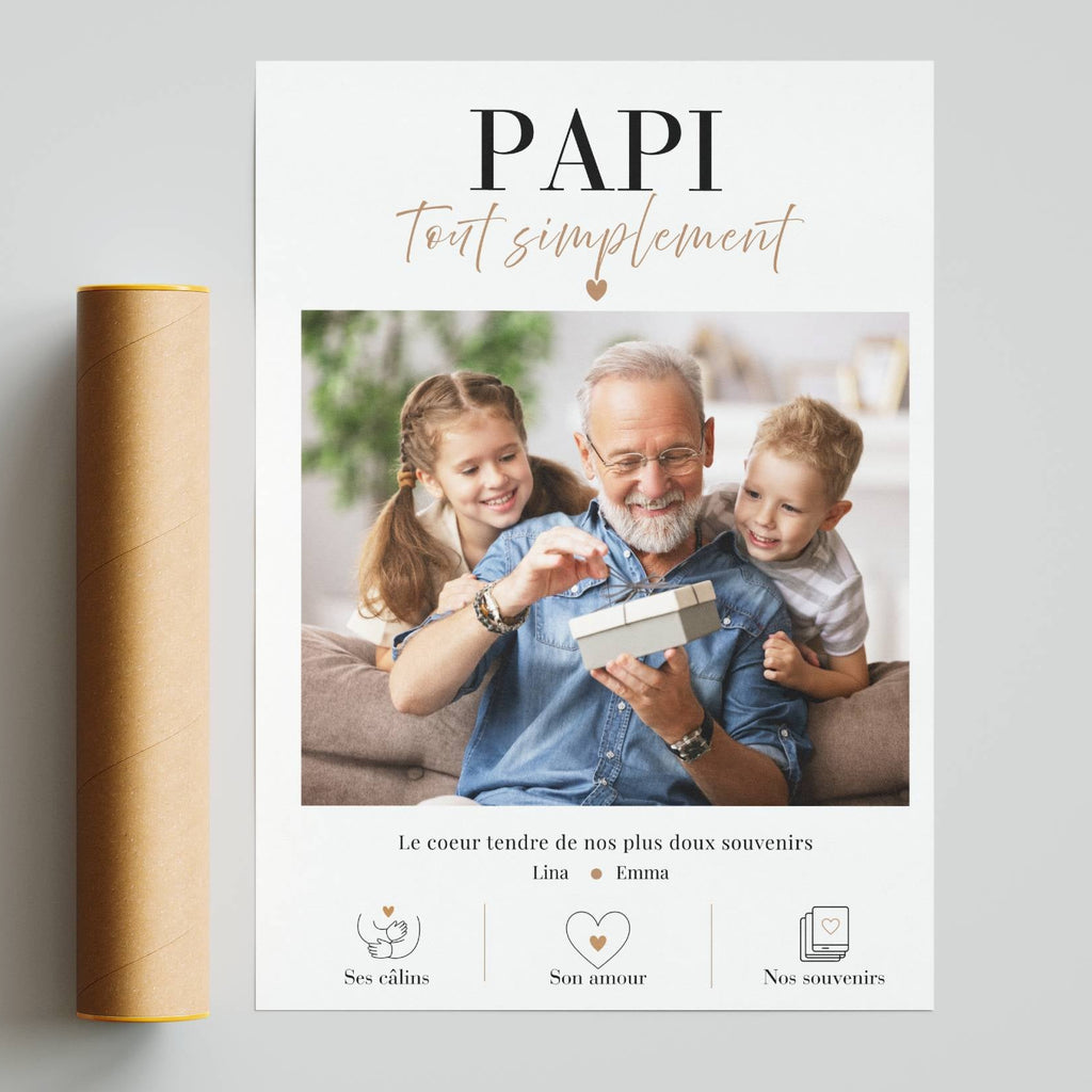 affiche personnalisée grand-père