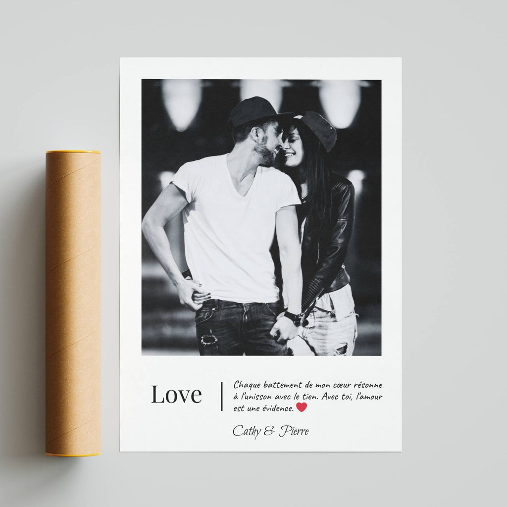 Affiche couple personnalisée avec photo