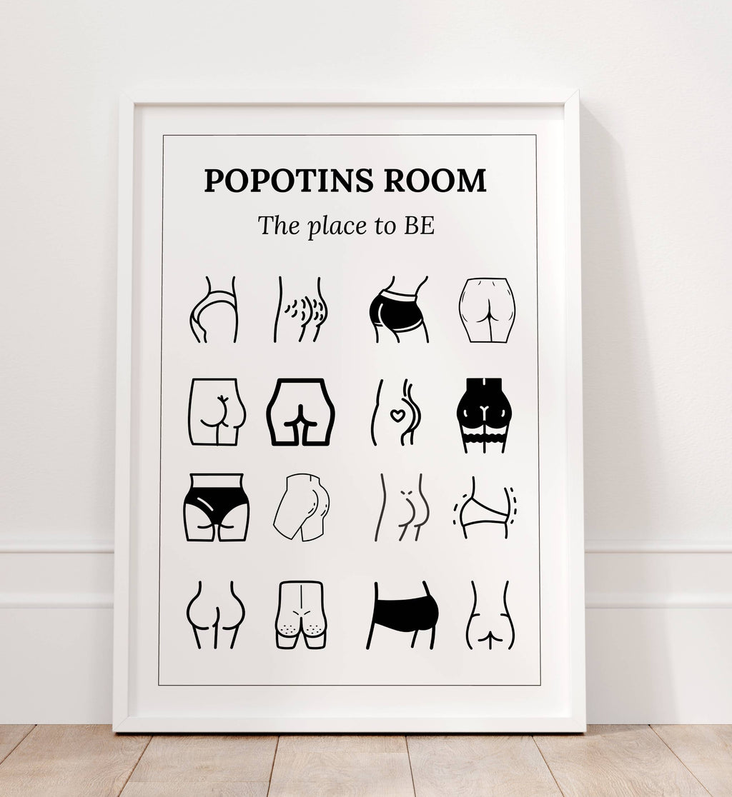 Affiche déco toilettes moderne – style éditorial