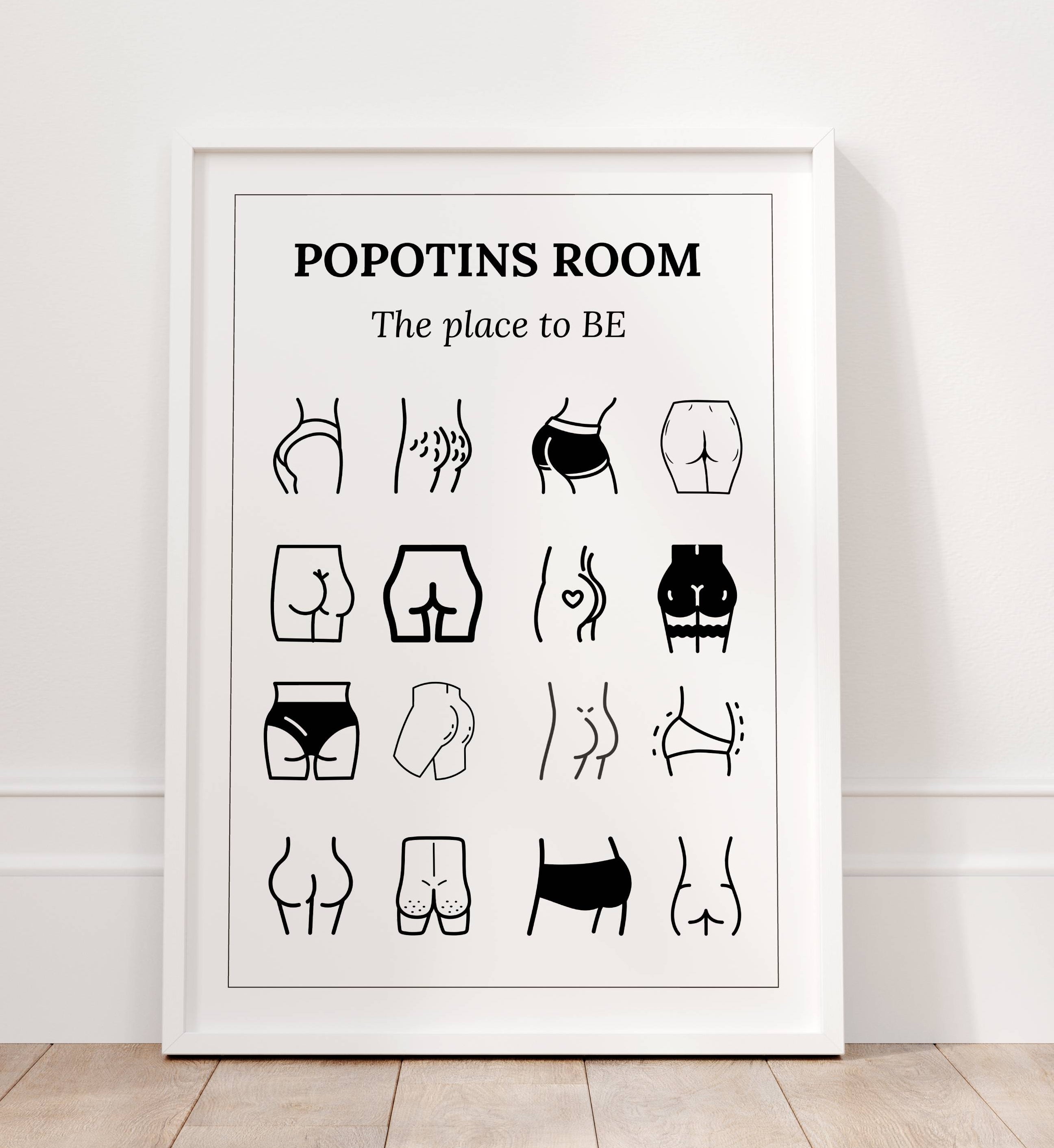 Affiche déco toilettes moderne – style éditorial