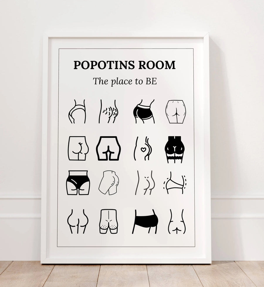 Affiche déco toilettes moderne – style éditorial