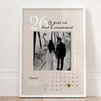 Affiche couple personnalisée – Anniversaire mariage, date de rencontre
